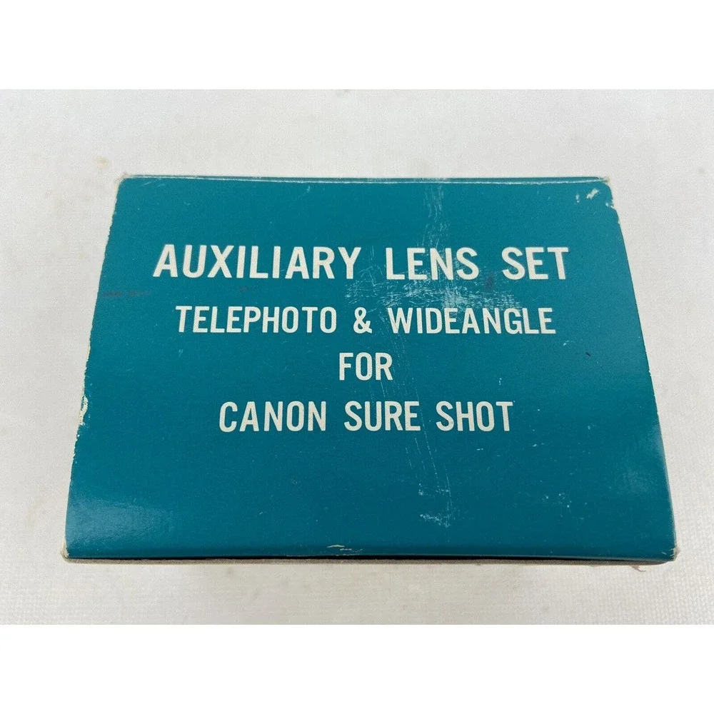 Auxiliary Lens Set For‎ Canon Sure Shot Vintage NOS Wideangle & Telephoto
